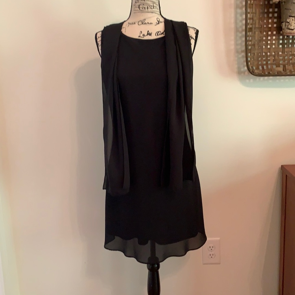 Vintage Alyn Paige Special Occasion Midi Dress (Black) 
2 Piece Set
